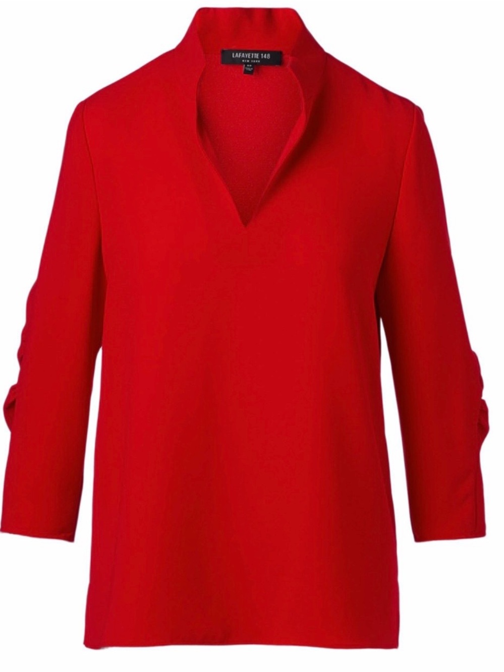 LN $520 WOMENS SMALL MEDIUM (bust 40”) LAFAYETTE 148 LORETTA CREPE BLOUSE SHIRT